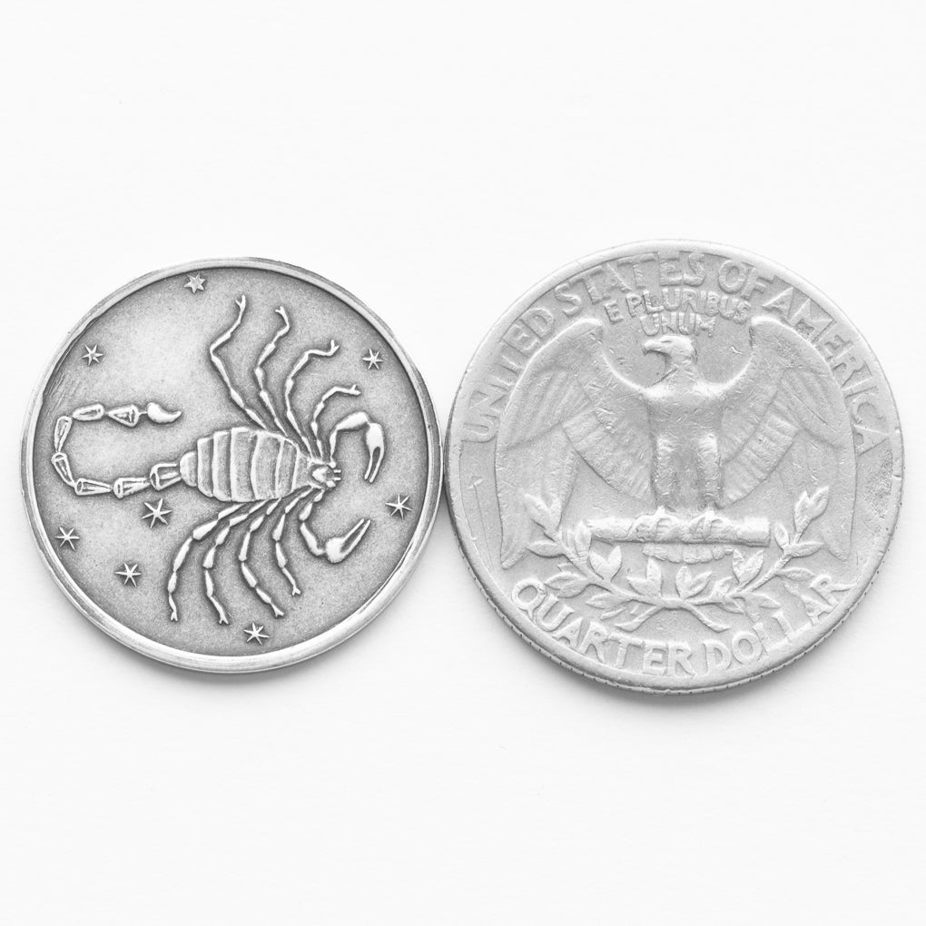 Zodiac Scorpio Moon Silver Coin