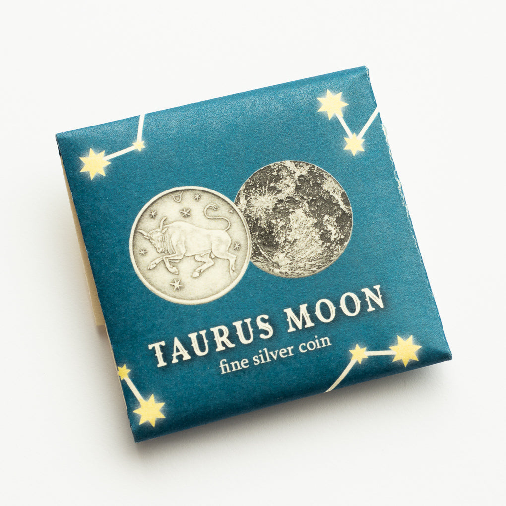 Zodiac Taurus Moon Silver Coin