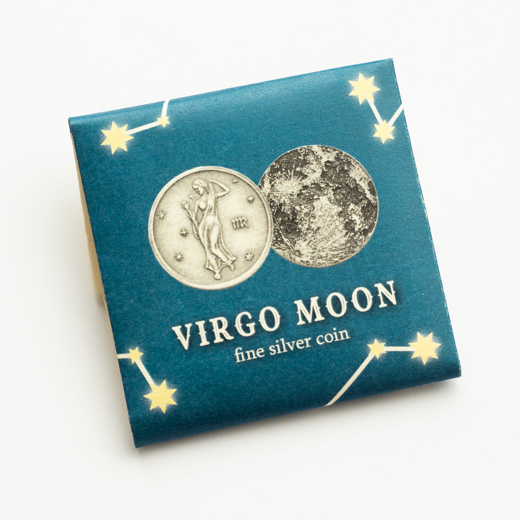 Zodiac Virgo Moon Silver Coin