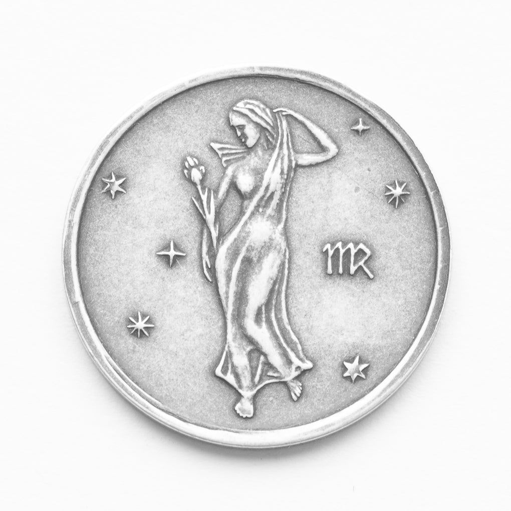 Zodiac Virgo Moon Silver Coin