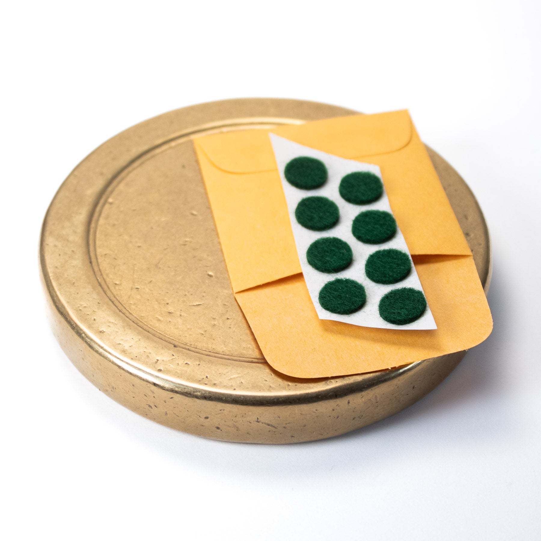 Bottom of bronze bowl, 8 green felt feet included