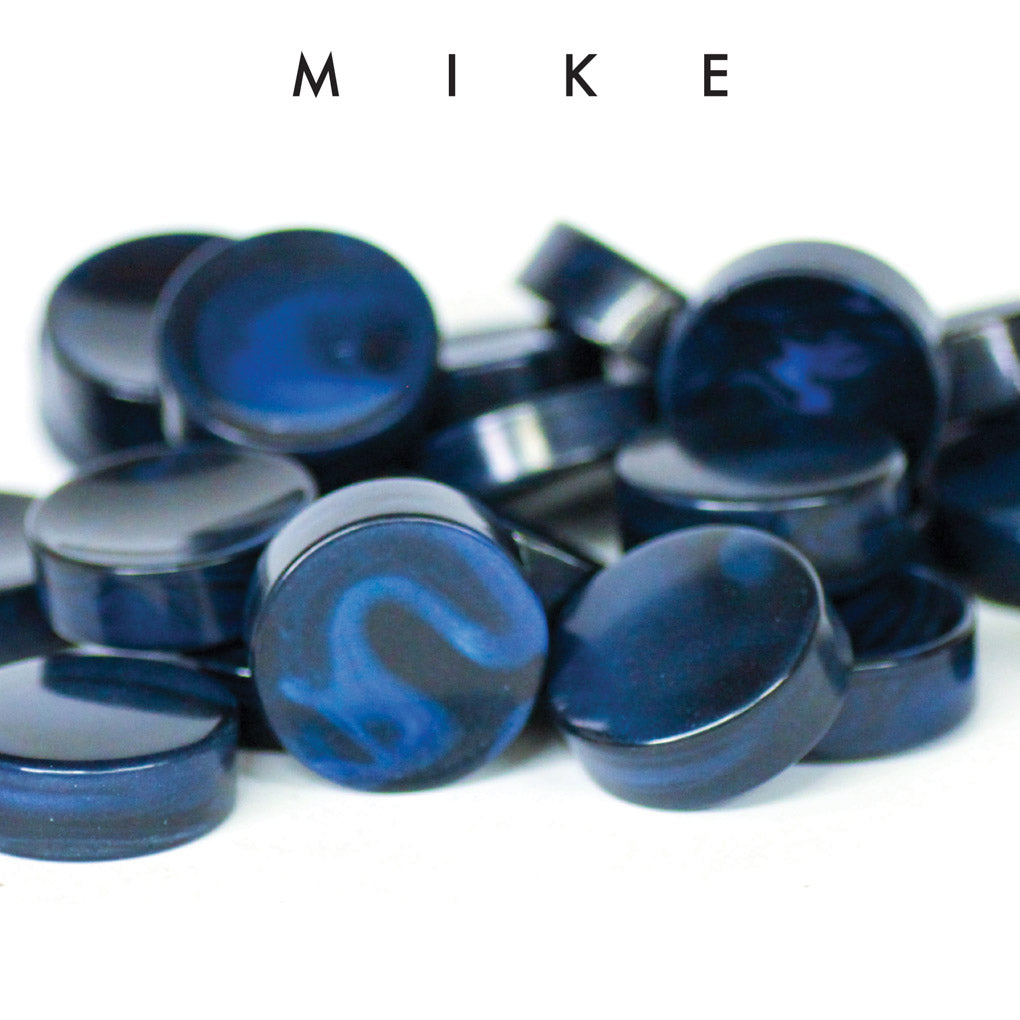 Mike Blue Upcycled Bowling Ball Worry Stone
