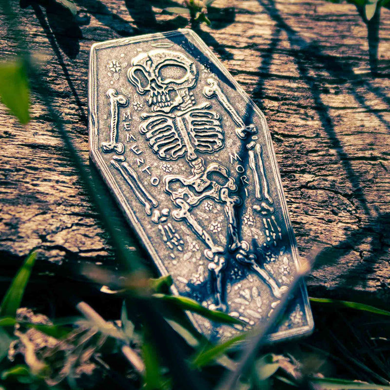 Coffin Memento Mori Memento Vivere in .999 Fine Silver