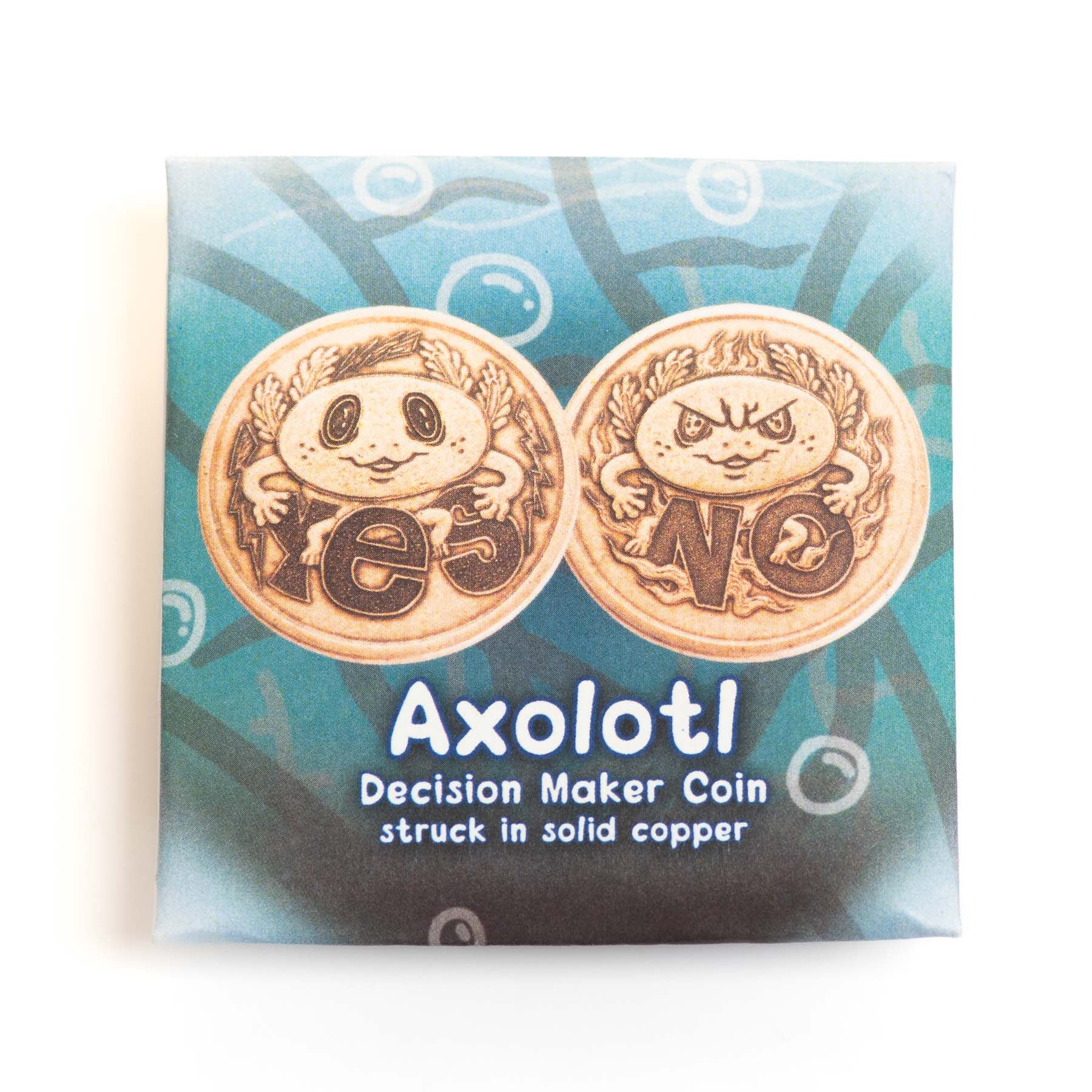 axolotl copper coin packaging by shire post mint