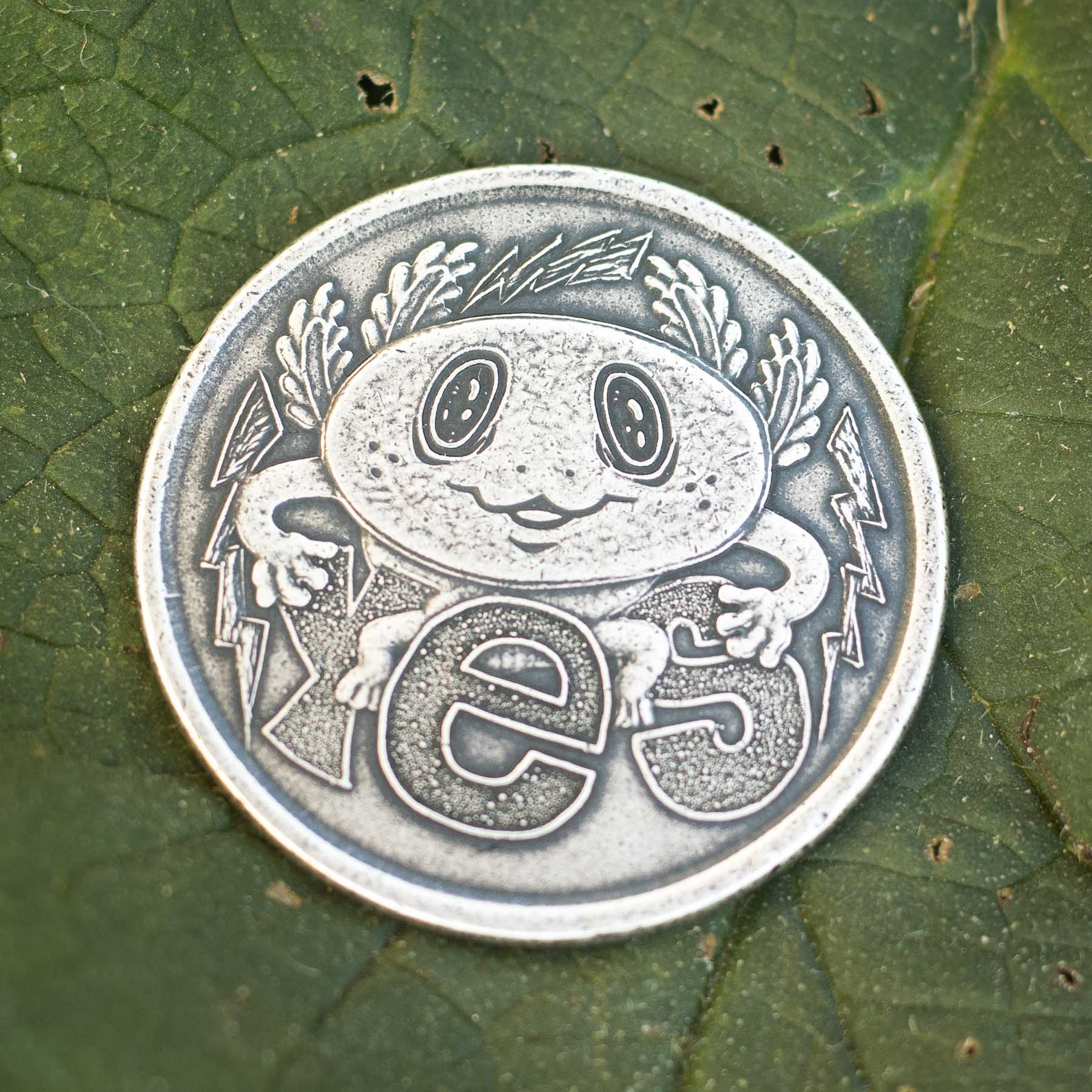 Axolotl Decision Maker Coin in Fine Silver