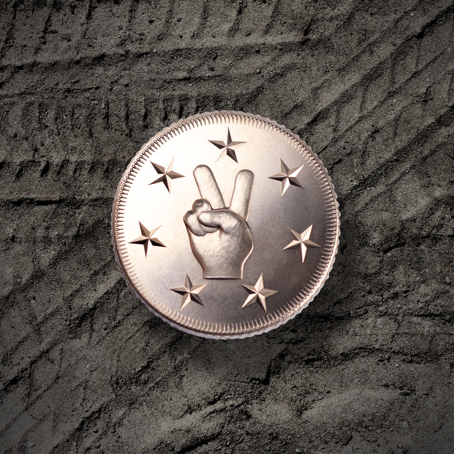 Shire Post Mint Rugged Duck Bronze Coin Peace Wave Mint Condition