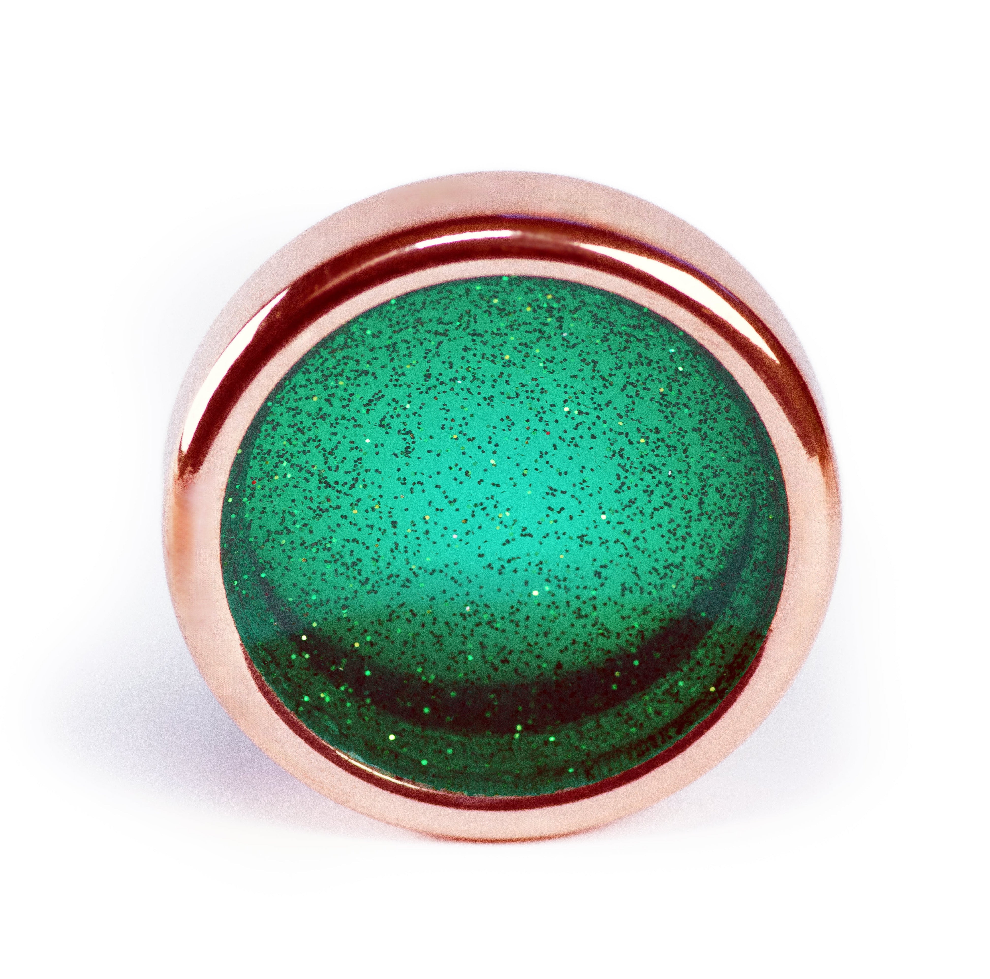 "GLEN" Dual Concave Bowlerite Worry Stone with Copper Band