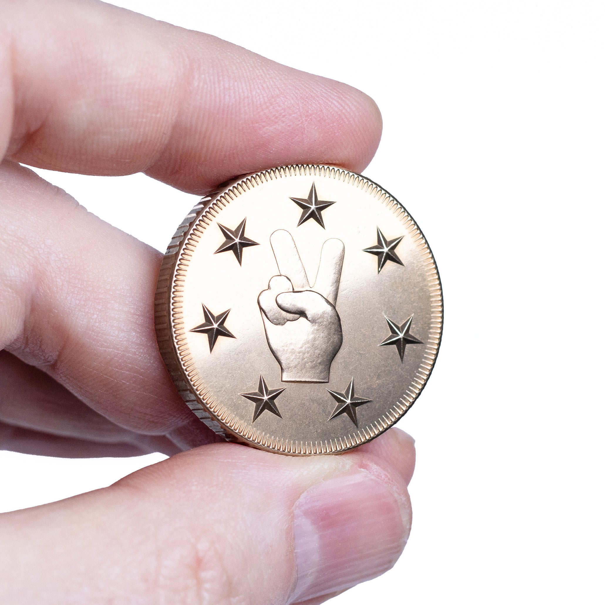 Rugged Lucky Duck Coin in Bronze