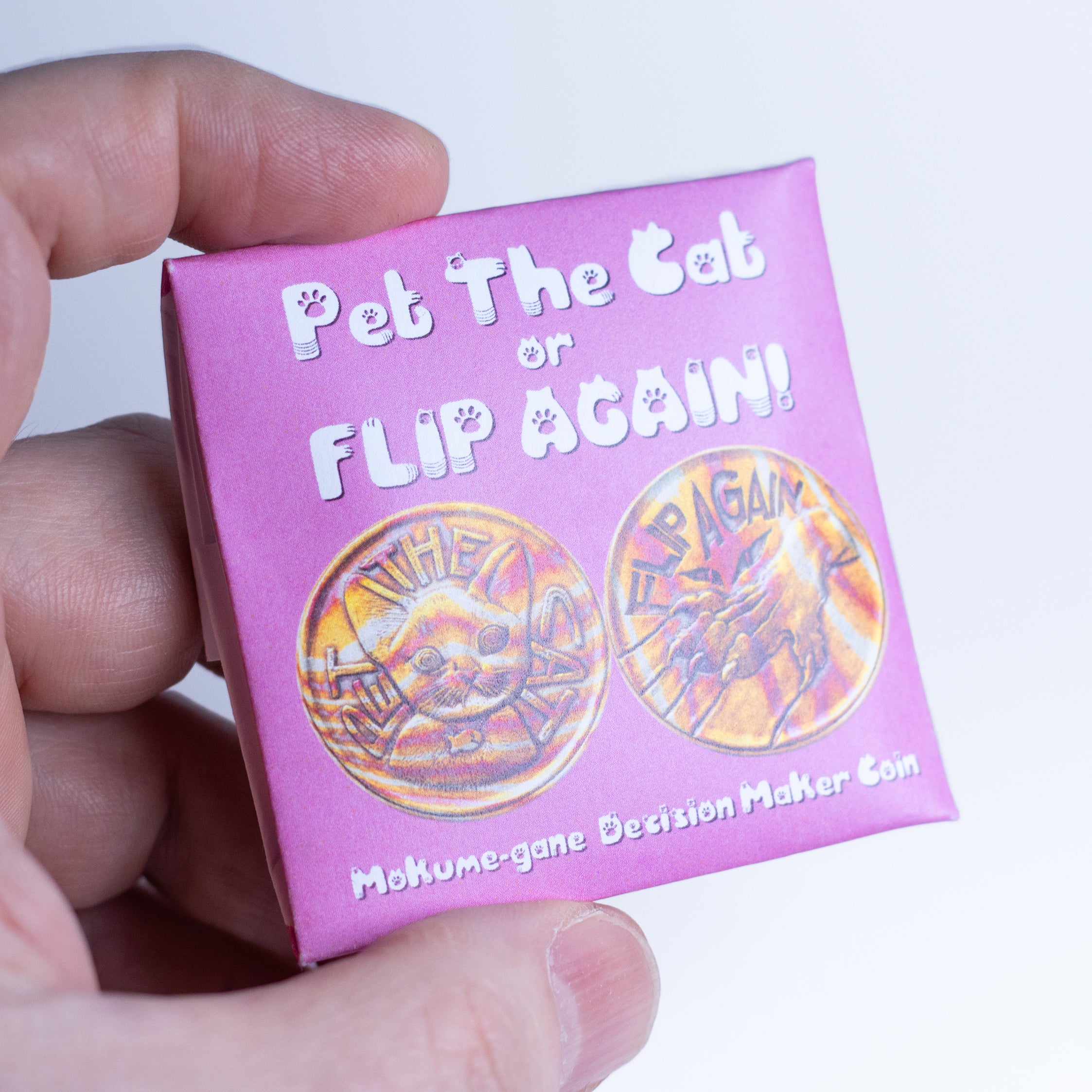 Pet the Cat / Flip Again Mokume-gane Decision Maker Coin