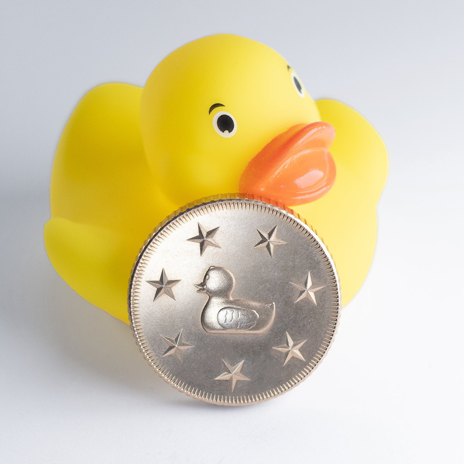 Rugged Lucky Duck Coin in Bronze