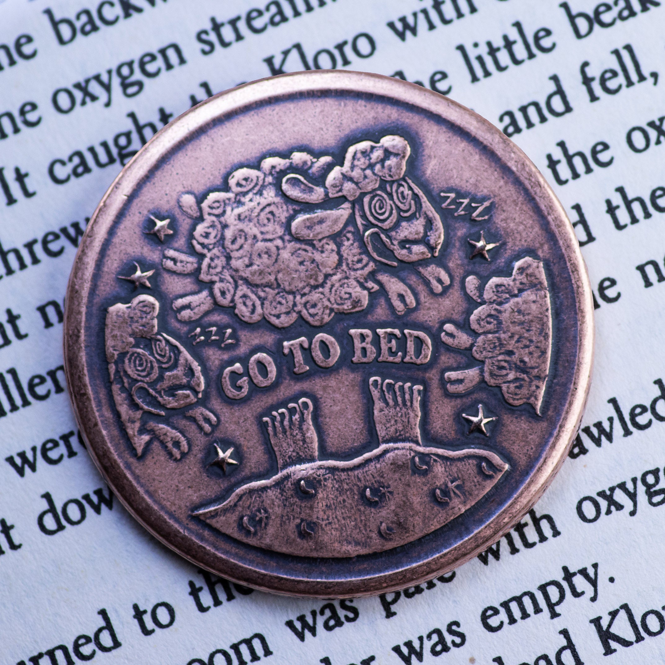 One More Chapter / Go to Bed Copper Decision Maker Coin