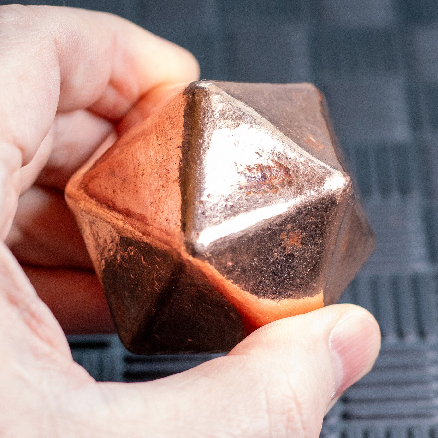 Shire Post Mint Copper Cast Icosahedron 