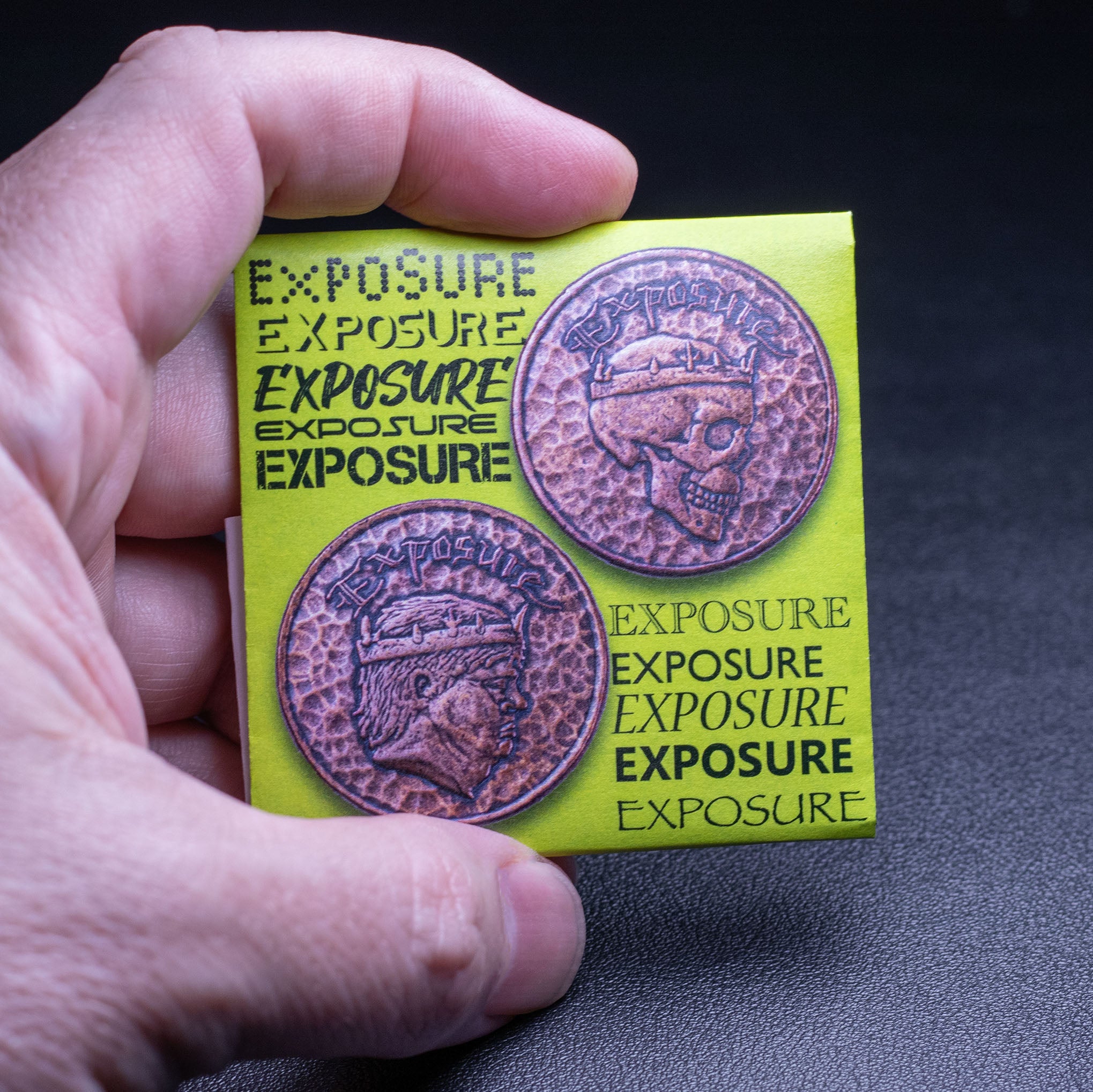 Exposure Coin green packaging 