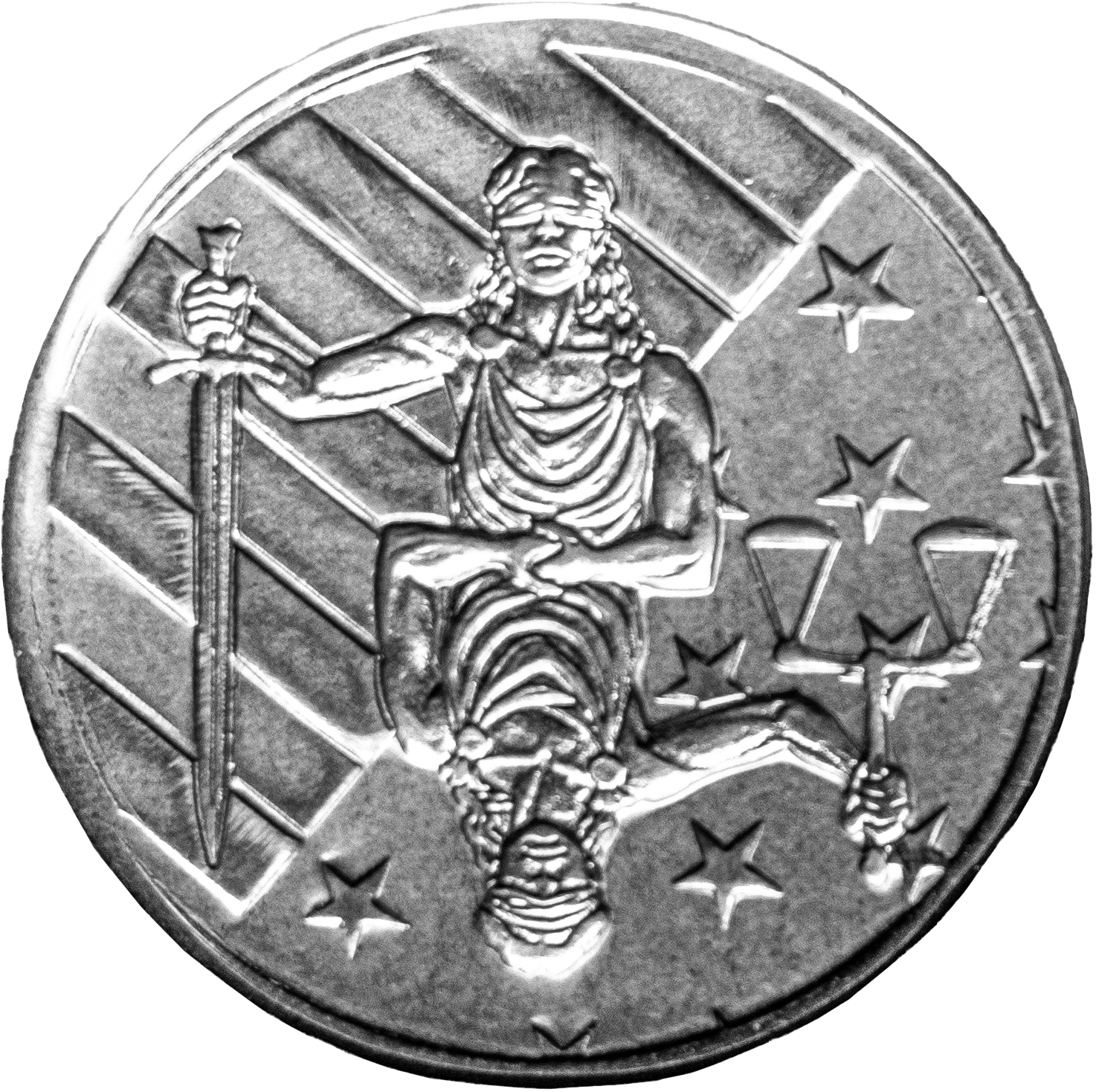 Lady Justice Wax Seal Coin
