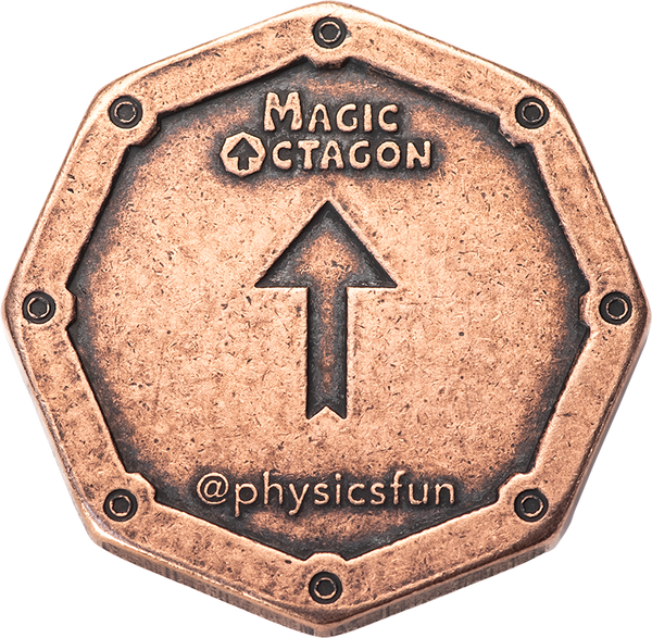 Magic Octagon Brain Teaser Coin in Solid Copper