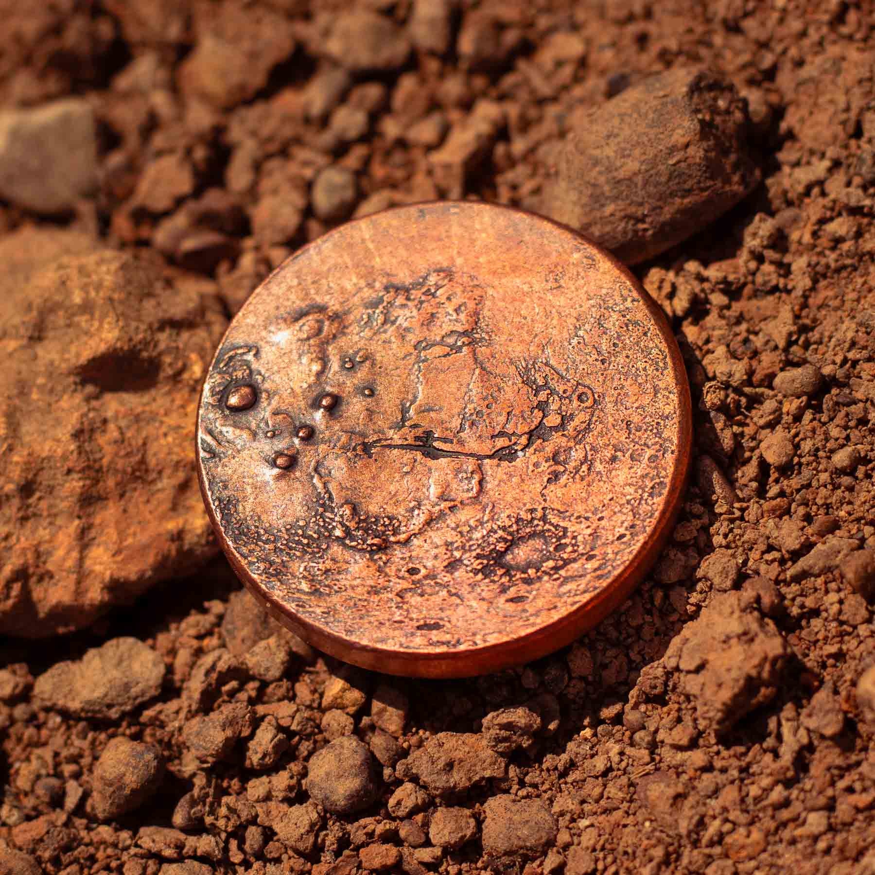 Mars red planet martian olympus mons valles marineris worry coin | Shire Post Mint