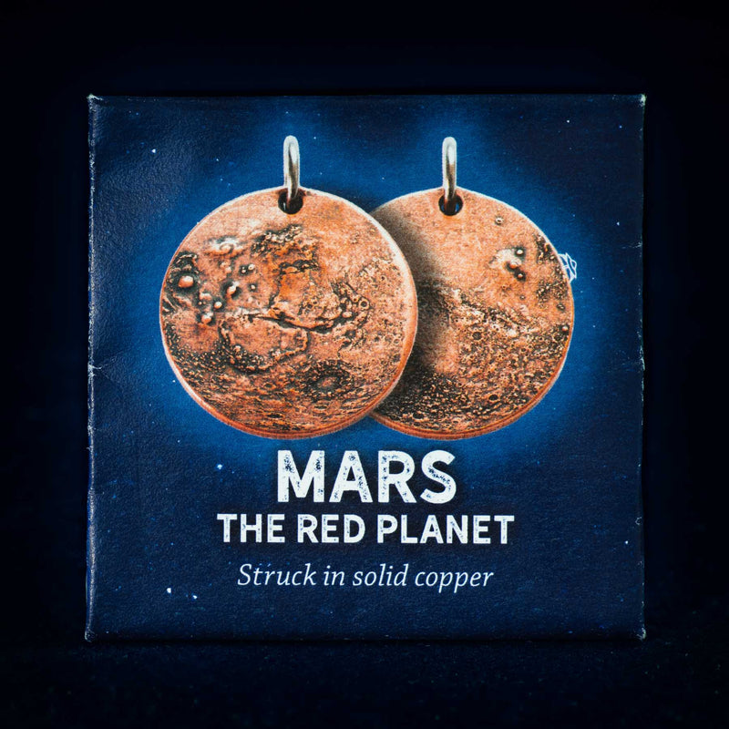 Mars red planet martian olympus mons valles marineris space necklace pendant | Shire Post Mint