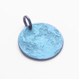 Blue Moon Necklace - 1" Anodized Niobium Charm or Pendant