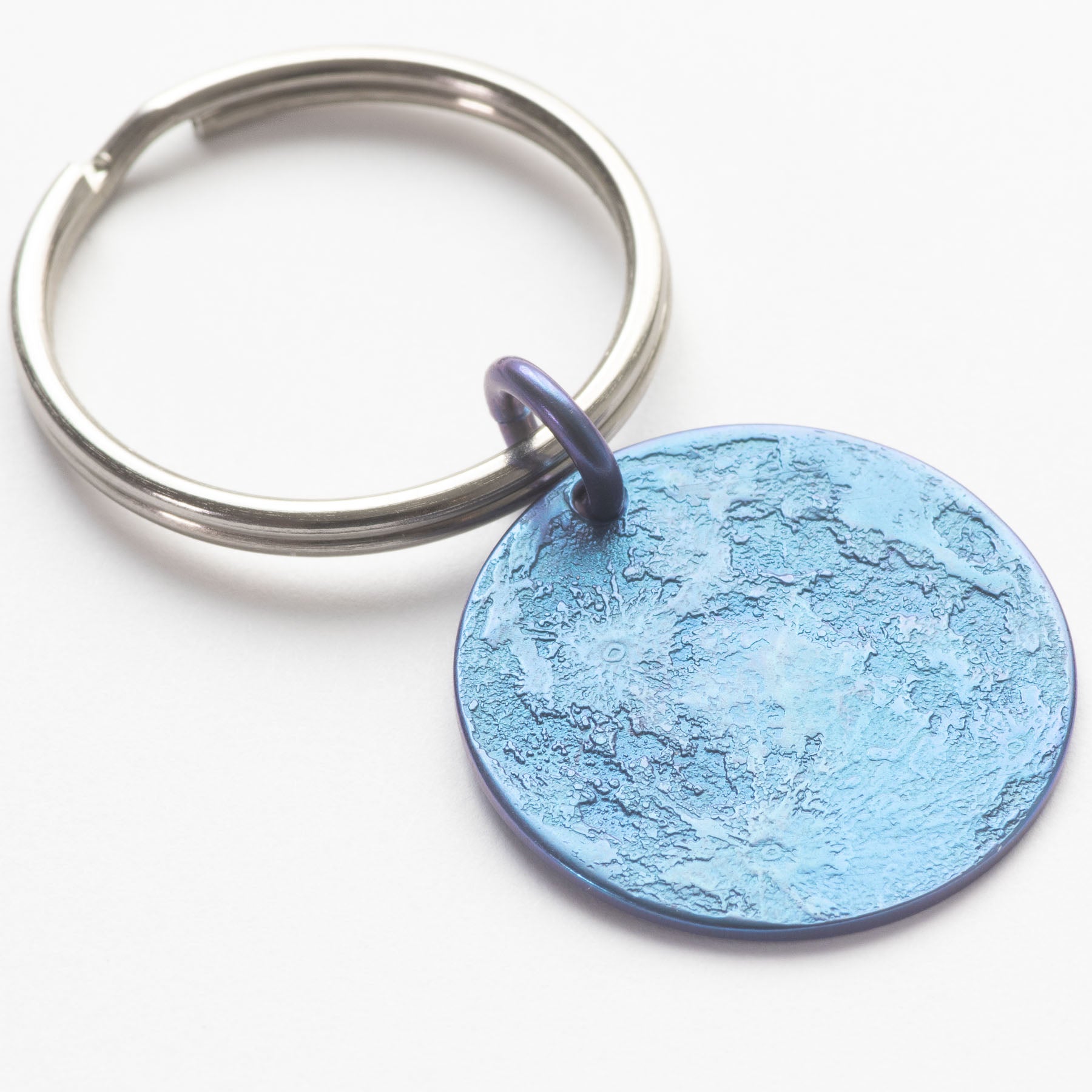 Blue Moon Necklace - 1 in / 26 mm Anodized Niobium Charm or Pendant