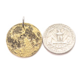 Harvest Moon Brass Necklace - 1" Pendant or Charm