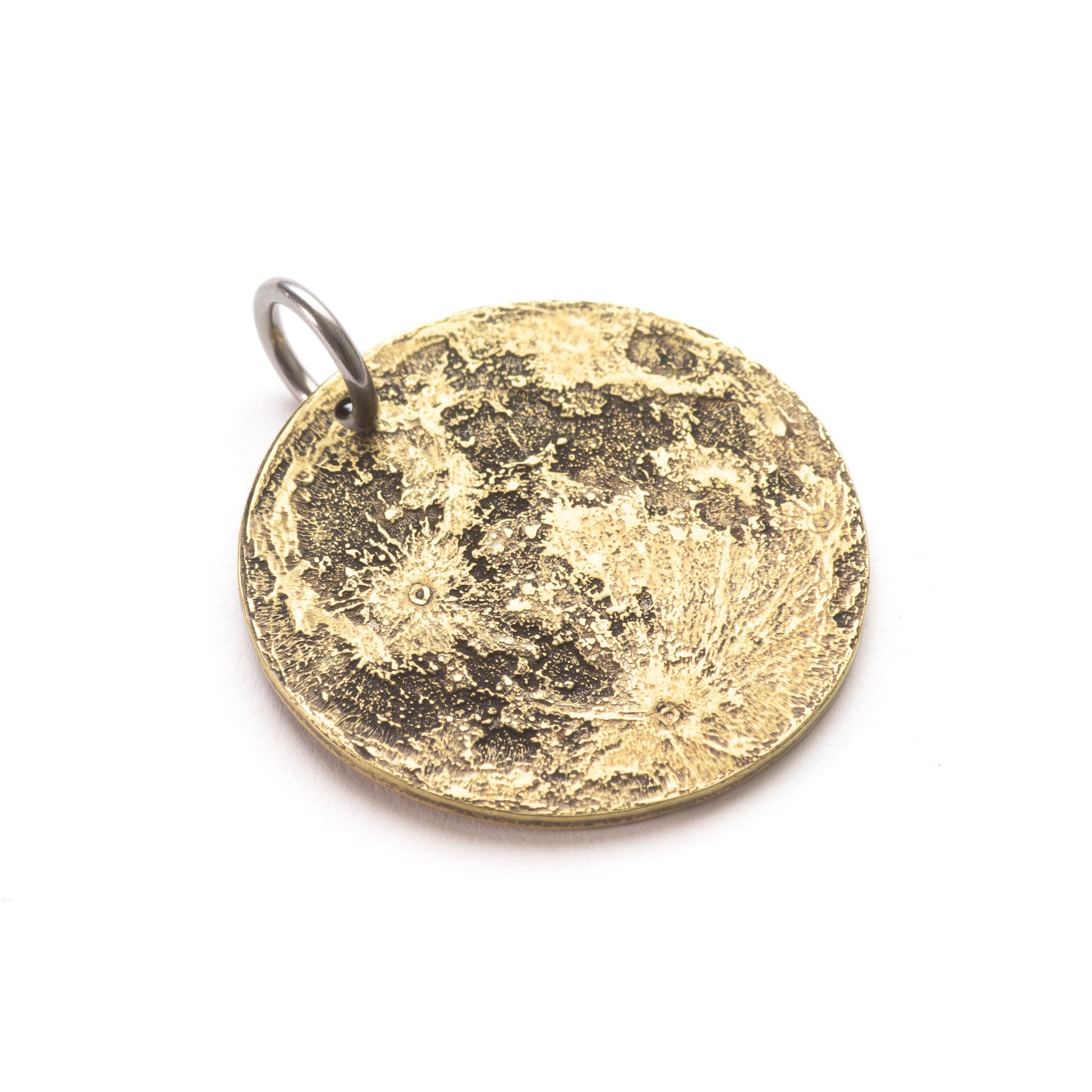 Harvest Moon Brass Necklace - 1" Pendant or Charm
