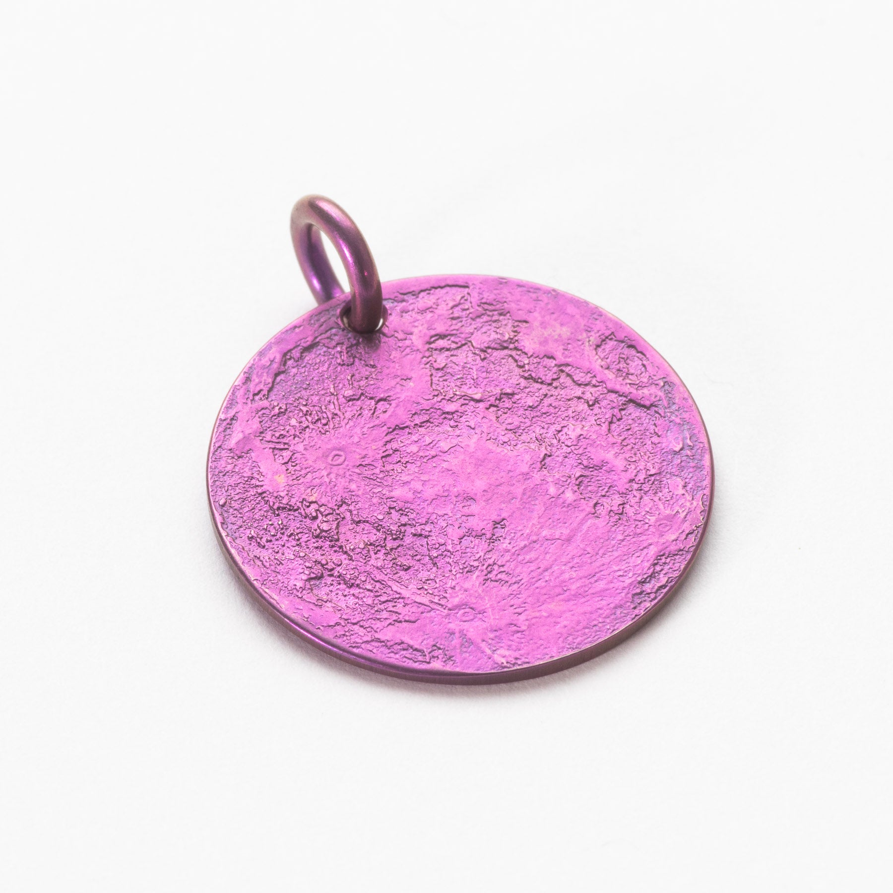 Purple Moon Necklace - 1" Anodized Niobium Charm or Necklace