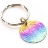 Rainbow Moon Necklace - 1" Multicolored Anodized Niobium Pendant or Charm
