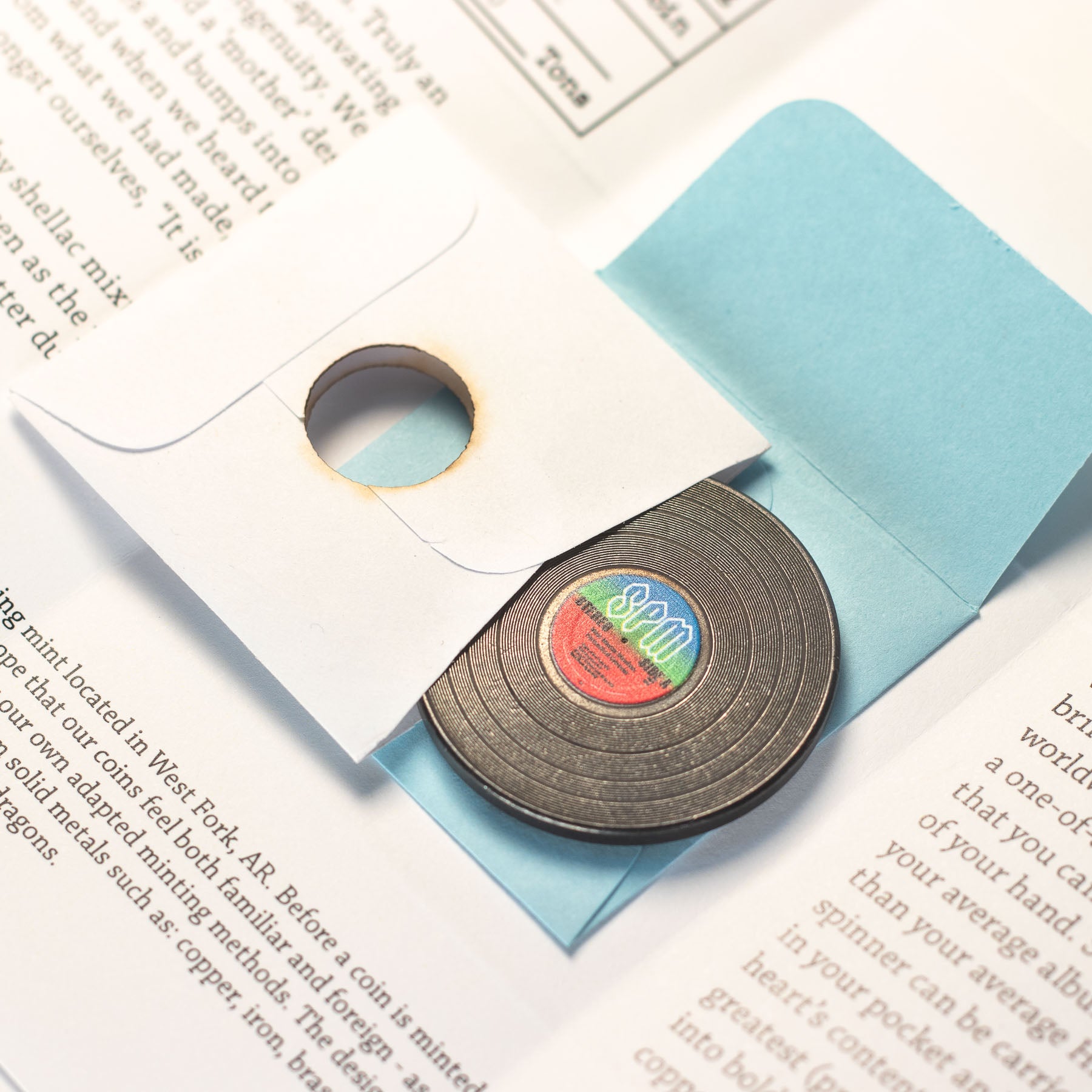 record spinner vinyl tribute toy by shire post mint