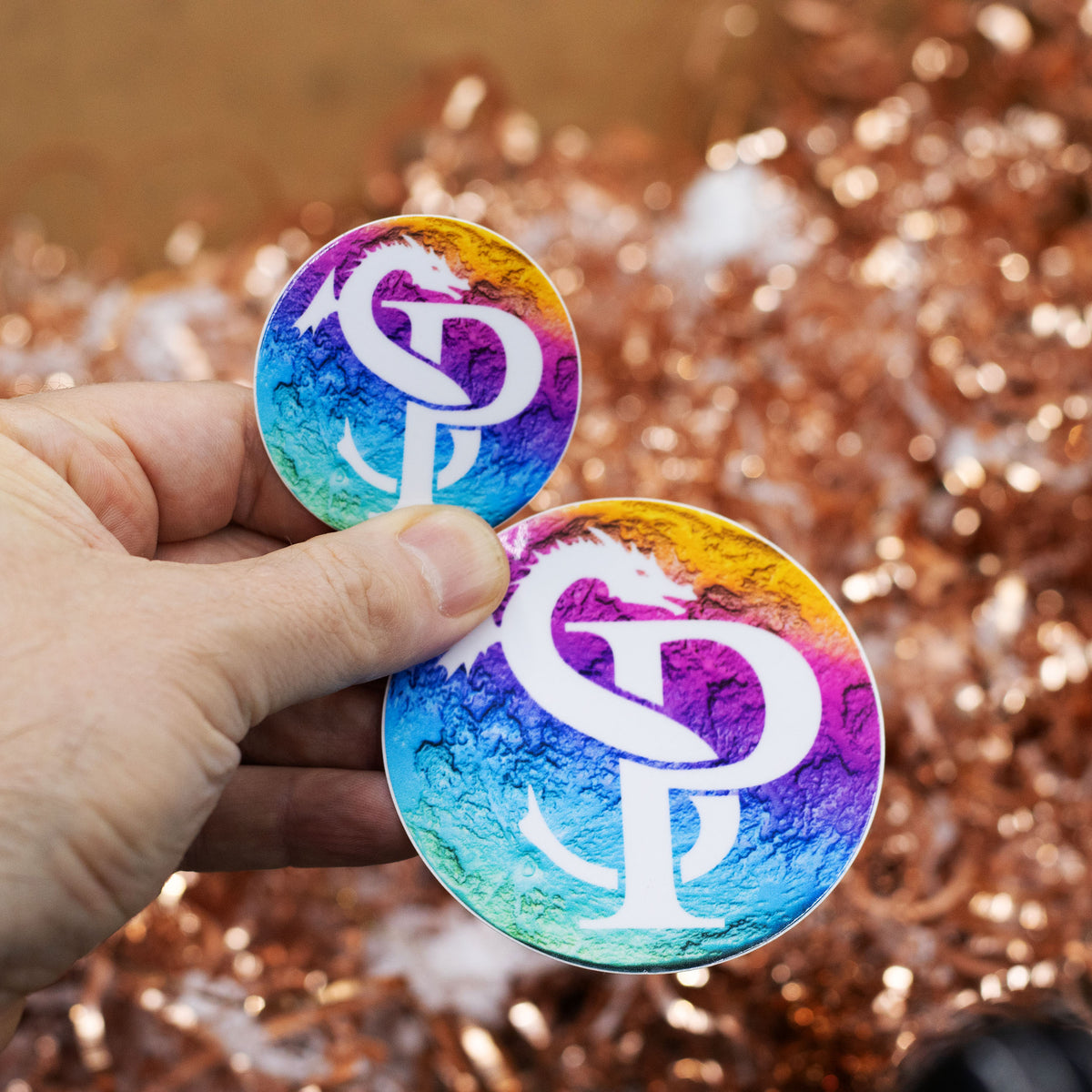 Rainbow Moon Shire Post Mint Logo Sticker