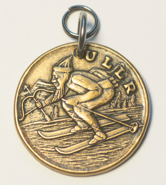 Ullr Vegvisir Brass Zipper Pull