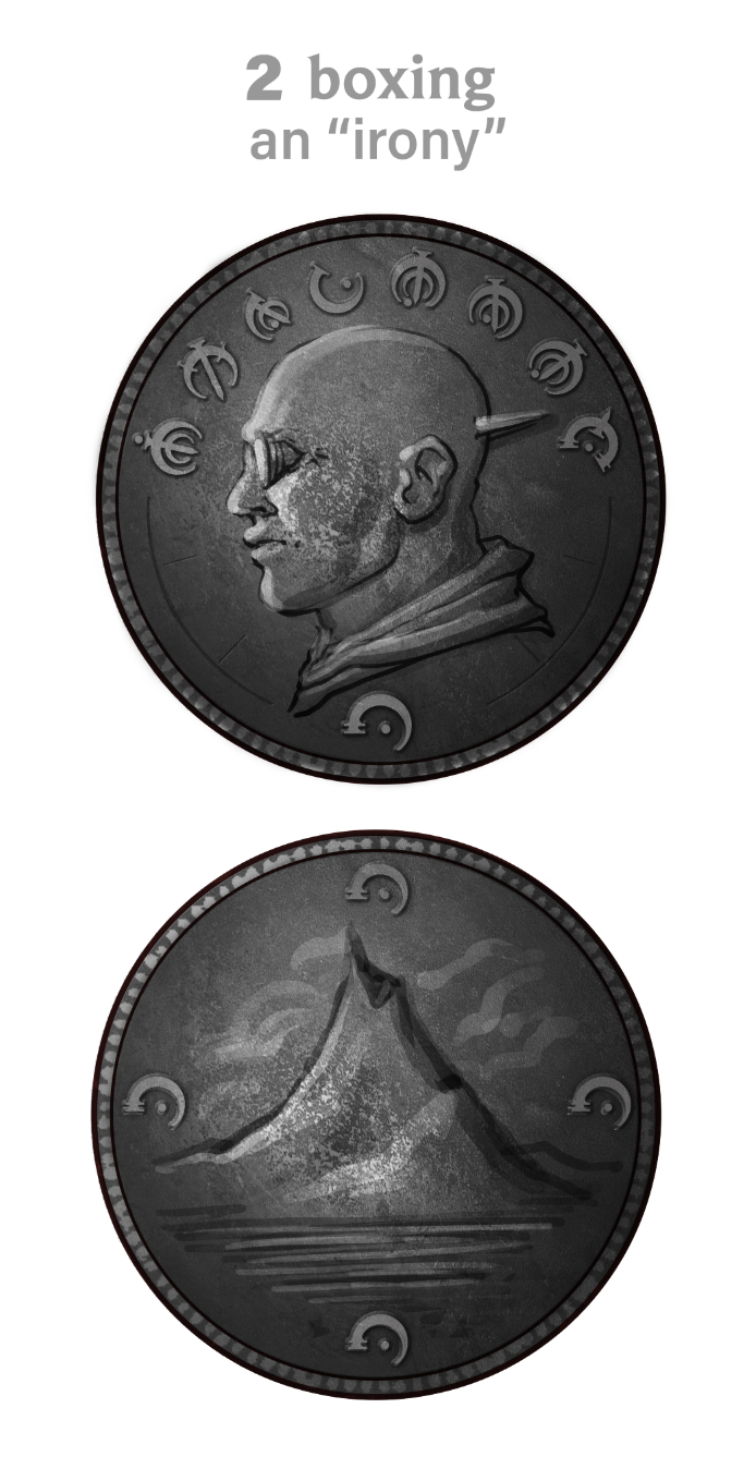 Mistborn Irony Coin - Ironeyes 2-Boxing | Shire Post Mint