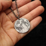 Full Moon 1/4 oz Silver Necklace on 30" chain by Shire Post Mint