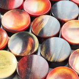 Dutch Red Gold and Black Upcycled Bowling Ball Worry Stone