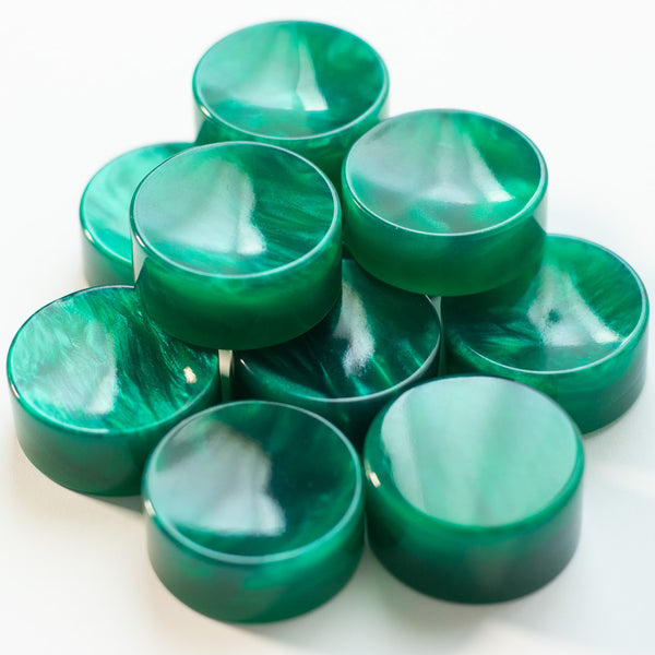 Jasper Metallic Green Upcycled Bowling Ball Worry Stone
