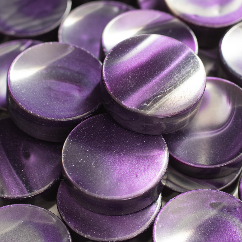 Niki Purple and Metallic Gray Upcycled Bowling Ball Worry Stone