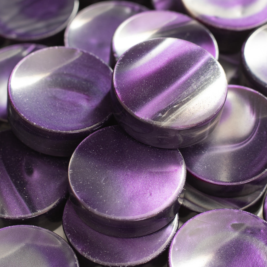Niki Metallic Gray Upcycled Bowling Ball Worry Stone