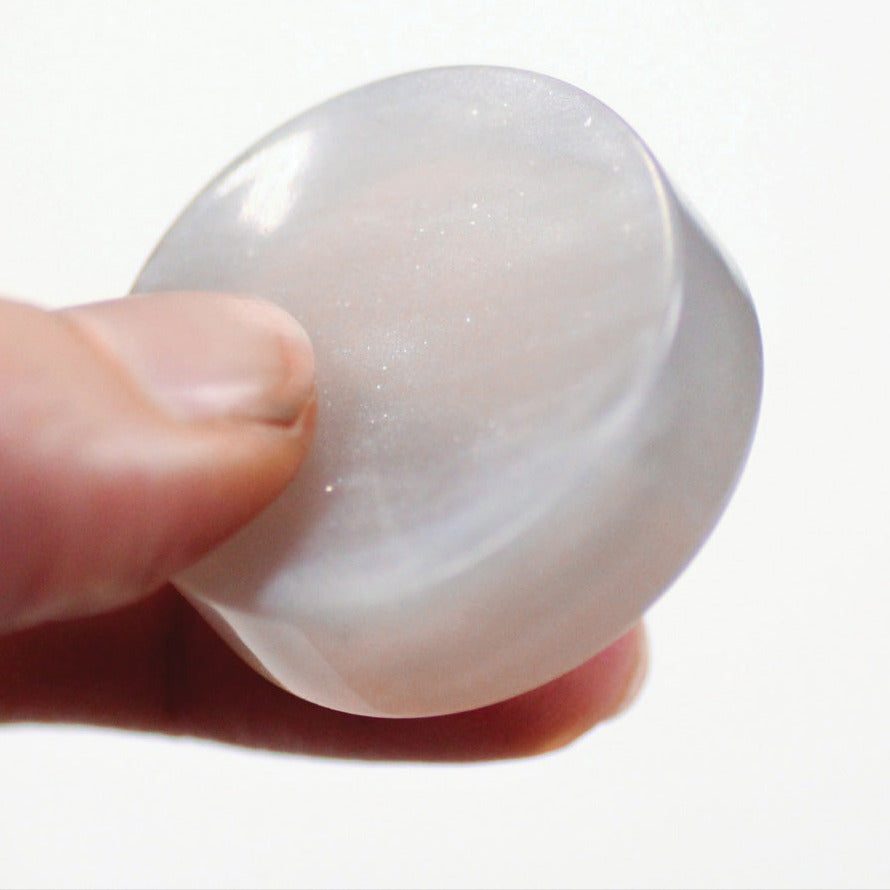 Midge White Upcycled Bowling Ball Worry Stone | Shire Post Mint Gifts
