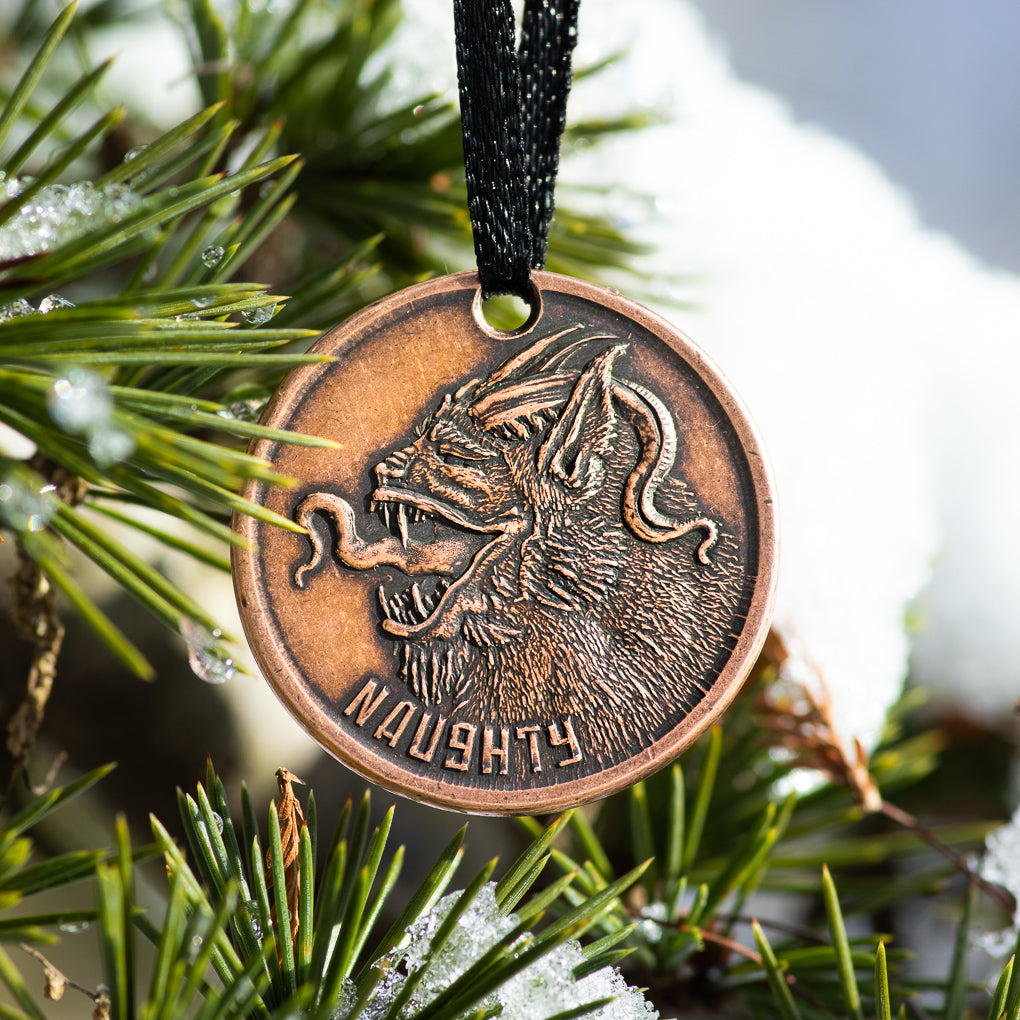 Naughty or Nice Copper Ornament