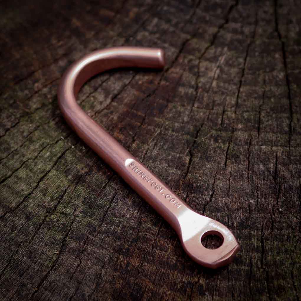Door Hook 99.9% Pure Copper Antimicrobial Door Opener Keychain