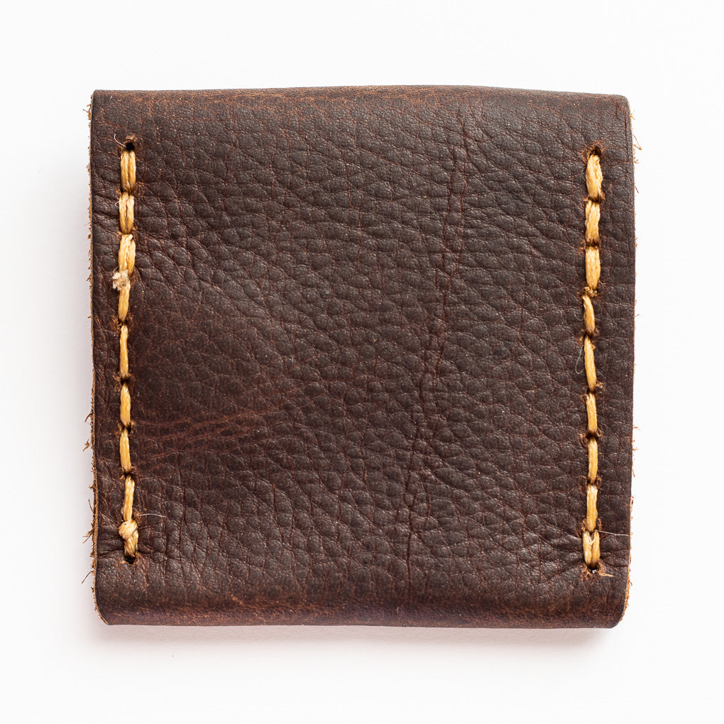 Square Leather Coin Pouch