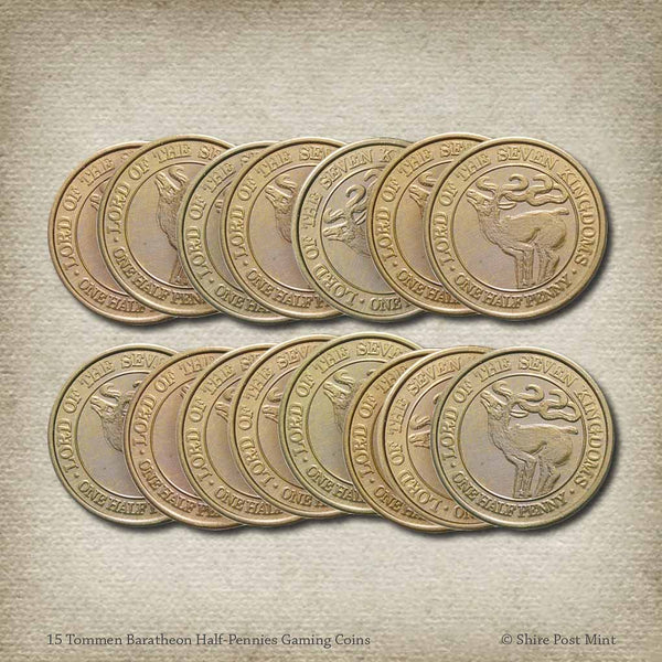 15 Tommen Baratheon Half-Pennies Gaming Coins