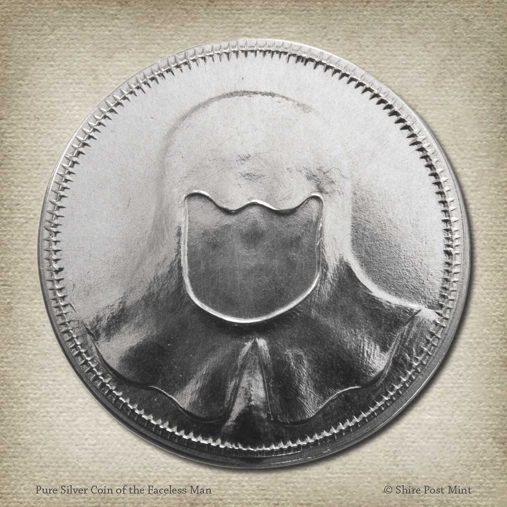 Pure Silver Coin Faceless Man