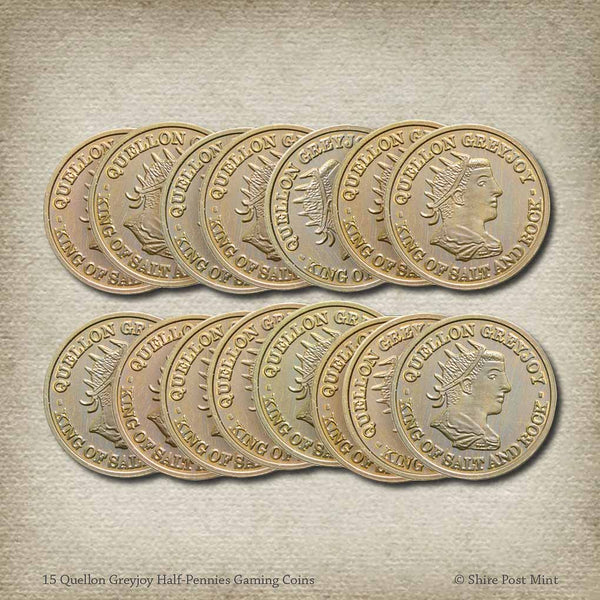 15 Quellon Greyjoy Half-Pennies Gaming Coins