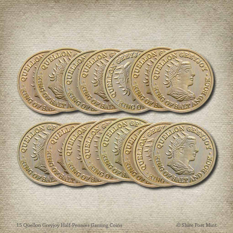 15 Quellon Greyjoy Half-Pennies Gaming Coins