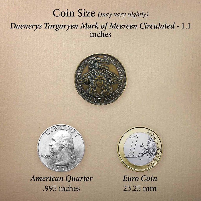 Daenerys Targaryen Mark of Meereen Coin | ASOIAF Game of Thrones | Shire Post Mint Gifts