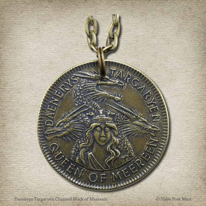 Daenerys Targaryen Chained Mark of Meereen Necklace | ASOIAF Game of Thrones | Shire Post Mint Gifts