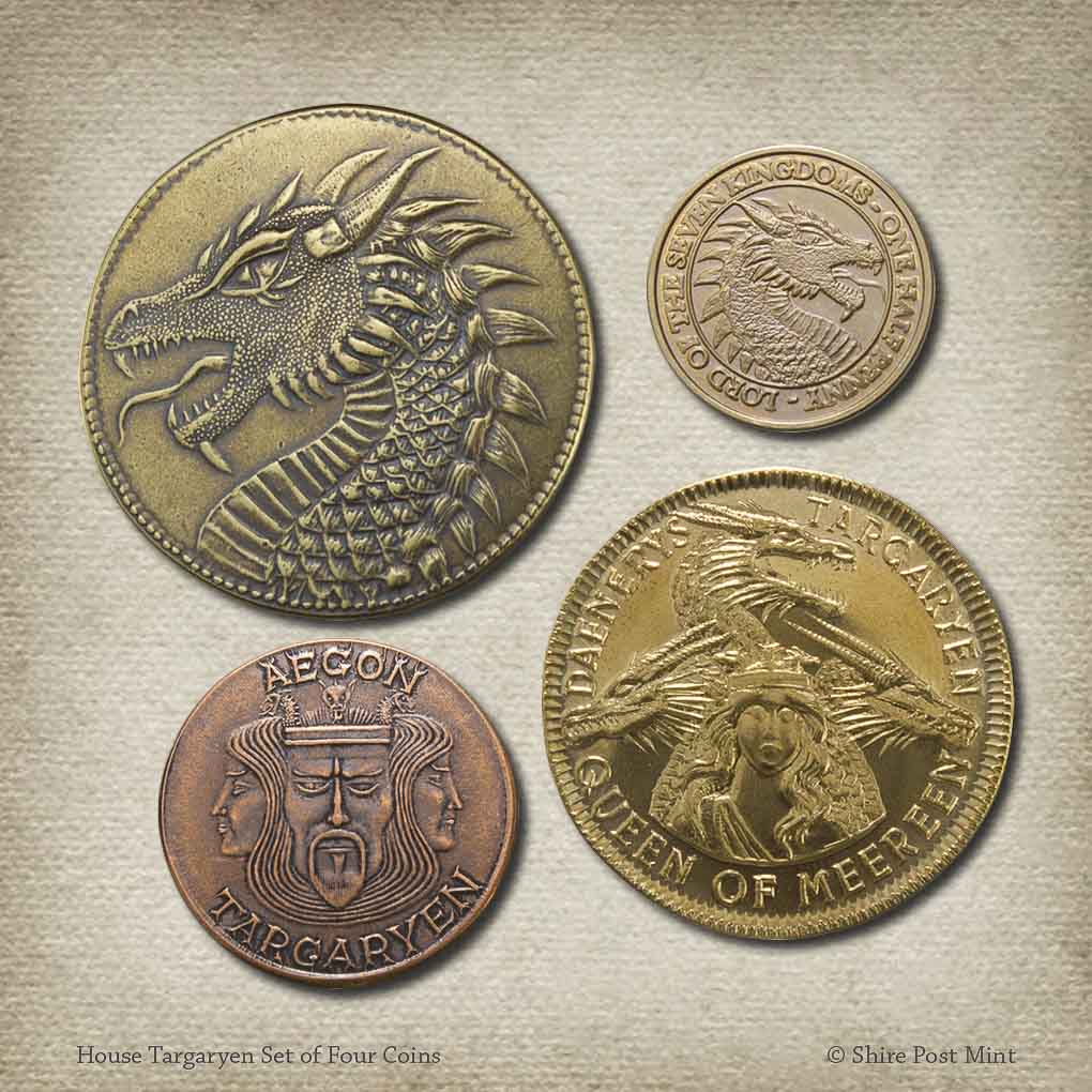 House Targaryen Set of Four Coins