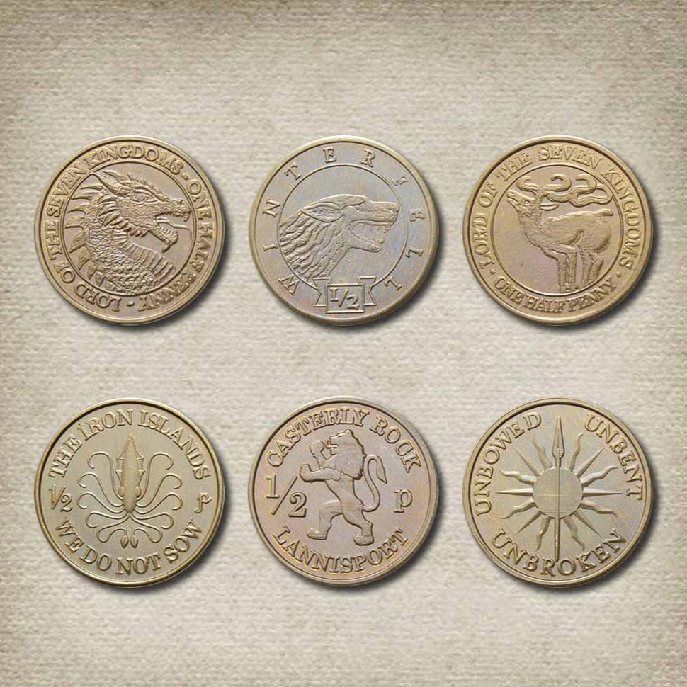 Set Six Houses Half Pennies