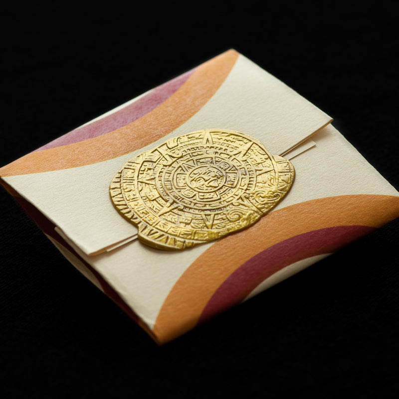 Aztec Sun Stone Wax Calendar Copper Worry Coin Wax Seal | Shire Post Mint Gifts