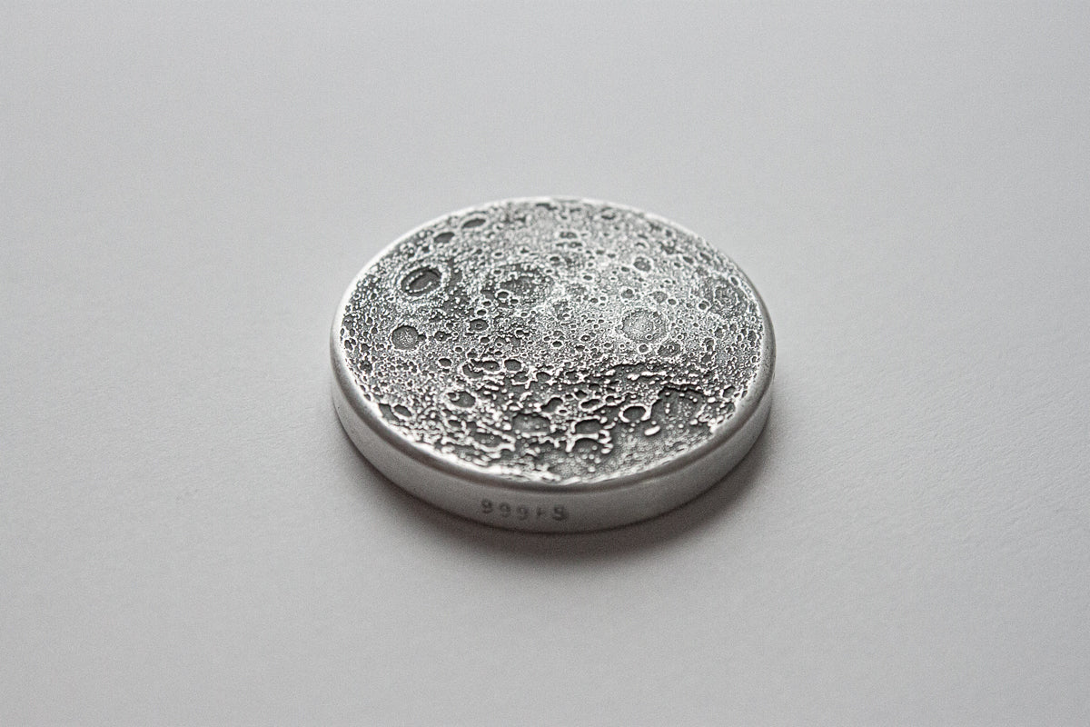 Ultra Chunky 1" Full Moon Silver Coin